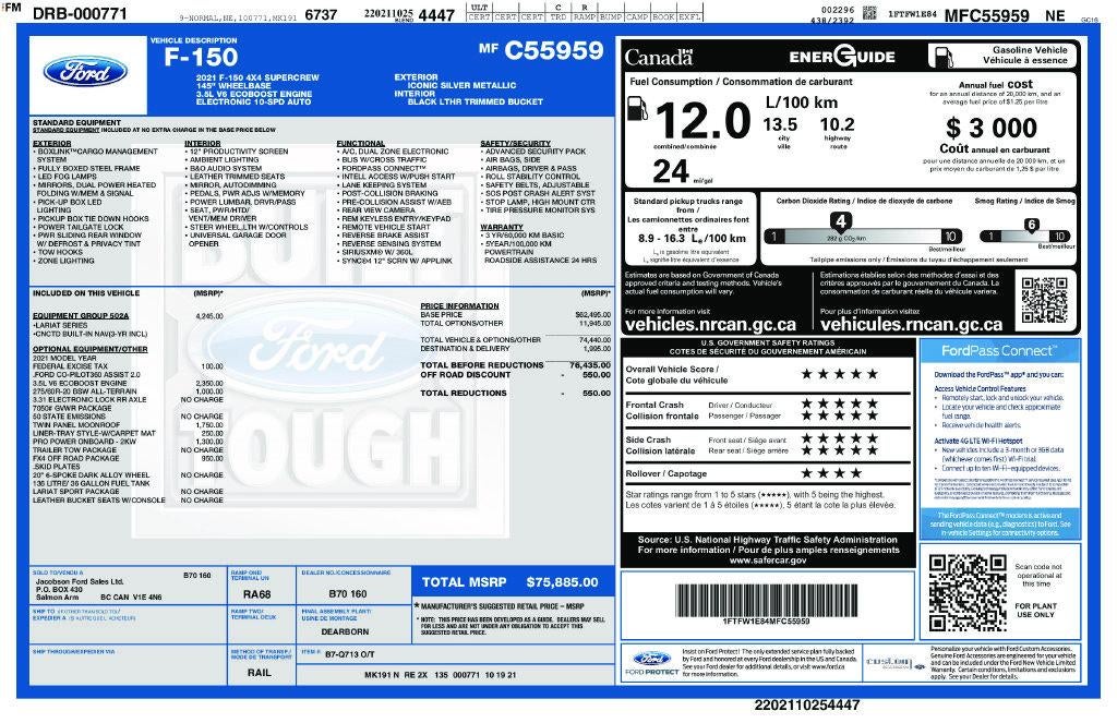 2021 Ford F-150 Lariat