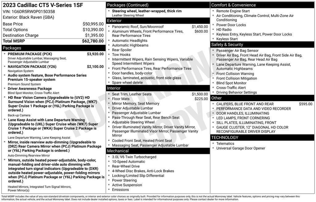 2023 Cadillac CT5-V V-Series