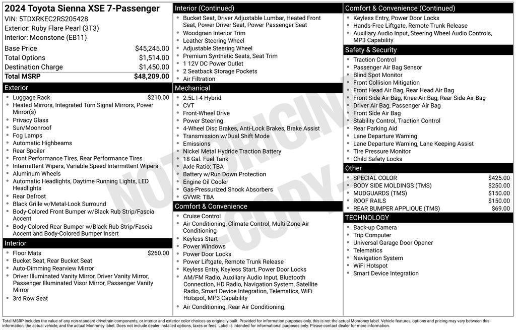 2024 Toyota Sienna XSE