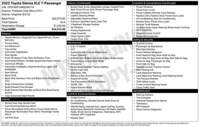 2022 Toyota Sienna XLE