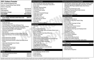 2021 Subaru Forester Base