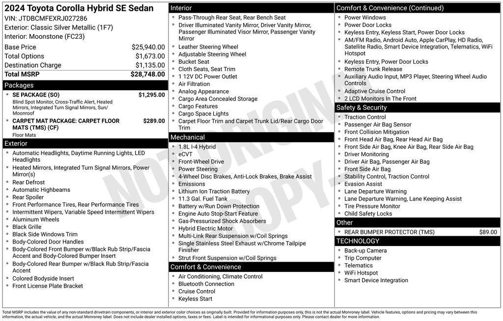 2024 Toyota Corolla SE