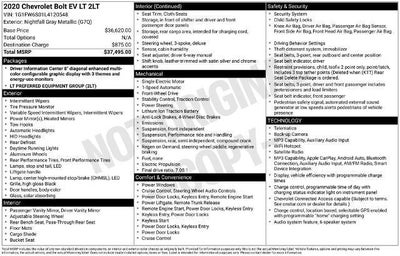 2020 Chevrolet Bolt EV LT