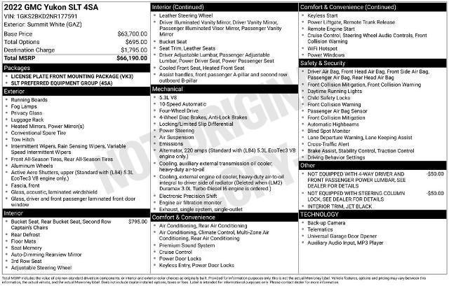 2022 GMC Yukon SLT