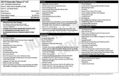 2019 Chevrolet Tahoe LT