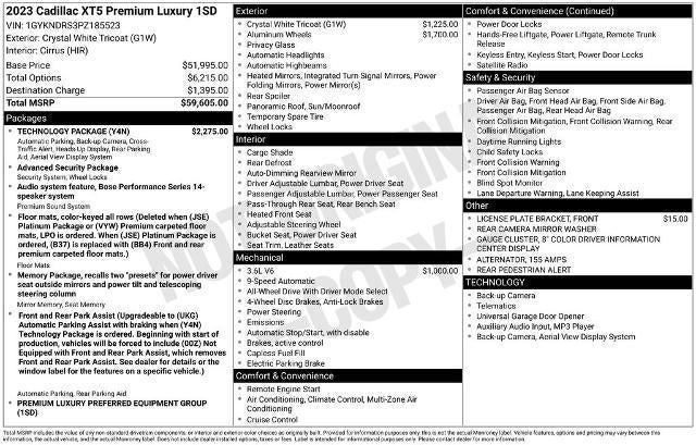 2023 Cadillac XT5 AWD Premium Luxury