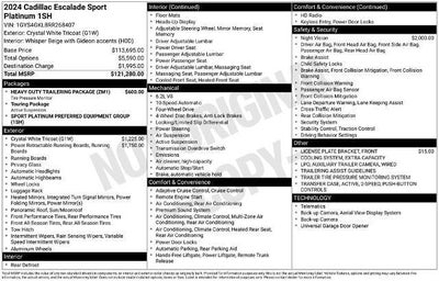 2024 Cadillac Escalade 4WD Sport Platinum