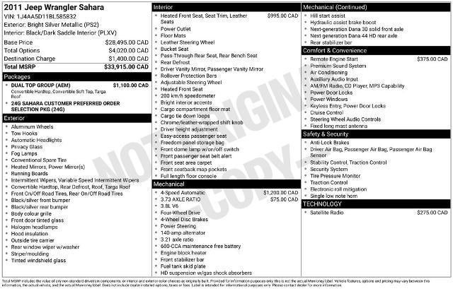 2011 Jeep Wrangler Sahara