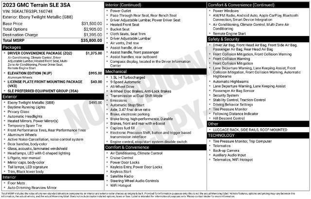2023 GMC Terrain SLE