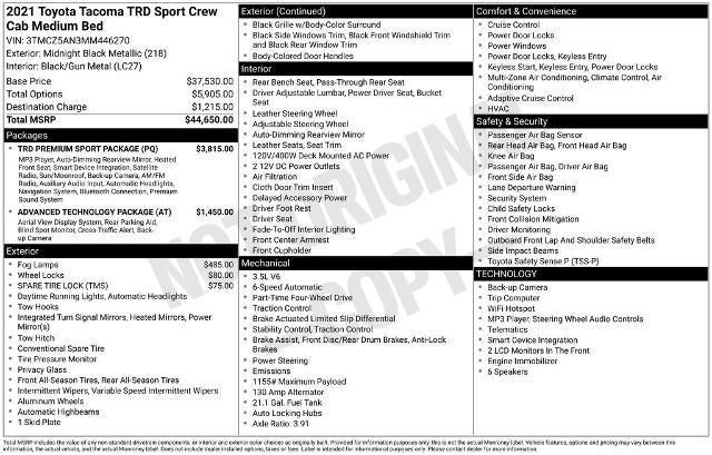 2021 Toyota Tacoma 4WD TRD Sport