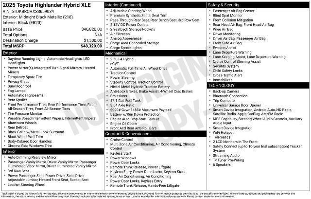 2025 Toyota Highlander Base