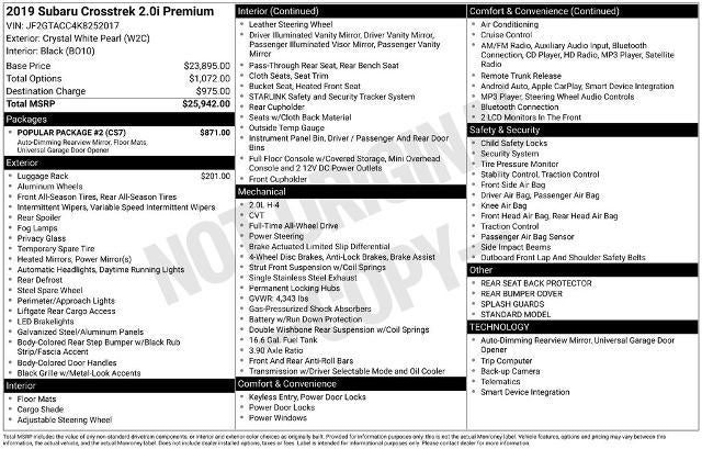 2019 Subaru Crosstrek Premium